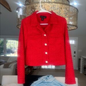 Rachel Zoe Vibrant Red Teddy Jacket